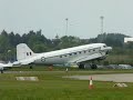 Jersey Airport and DC3 Dakota take-off Jersey Airport and DC3 Dakota take-off
