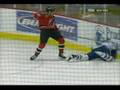 Cam Janssen with a late hit on Tomas Kaberle