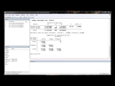 how to run f test in stata