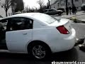 crazy lady fakes getting hit by a car.