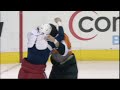 Colton Orr vs Riley Cote from the New York Rangers at Philadelphia Flyers game on Mar 14, 2009. via www.hockeyfights.com