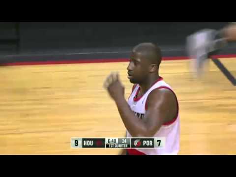 Felton to Aldridge alley oop dunk against Rockets