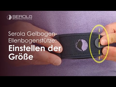 ● Gel Arc-Ellenbogenbandage von Serola: Größeneinstellung