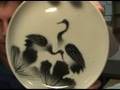 Antique Ceramic Japanese Plate - Cranes Image Sara