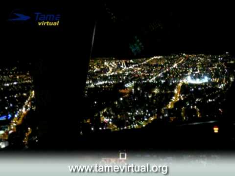 Landing Quito Ecuador Airbus 319 Tame