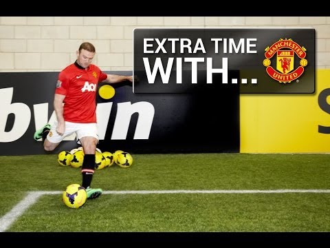 Man Utd's Wayne Rooney takes on the bwin Corner Kick Challenge