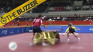 A pro table tennis player pulled off an insane trick shot that left us shaking our heads by @The Buzzer