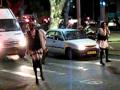Dancing Rabbi Nachman Fans in Front of Waiting Cars in Tel Aviv