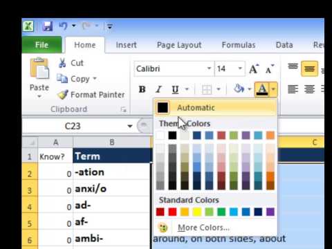 video-linktoworks-Microsoft Excel: Digital Flash Cards