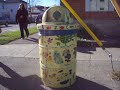Nancy Today: Children painted these garbage cans