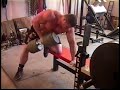 Matt Kroczaleski dumbbell rowing 175lbsx33