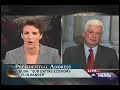 chris dodd goes on the rachel maddow show to talk about the financial crisis.