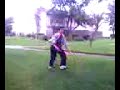 steven Garza running up a tree