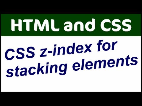 how to set z-index in css