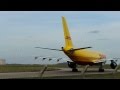 DHL A300 takeoff from East Midlands Airport