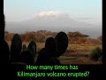 Kilimanjaro eruptions