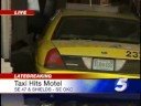 Taxi Cab Drives Into Metro Motel