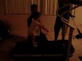 My baby on treadmill