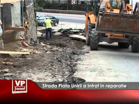 Strada Piaţa Unirii a intrat în reparaţie