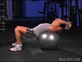Stability Ball Dumbbell Skull Crushers