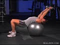 Stability Ball Dumbbell Skull Crushers
