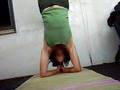 Yoga Headstand on Deck