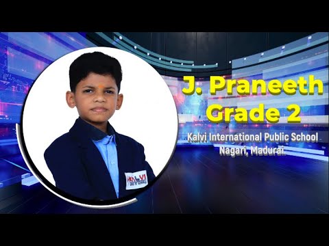 Kalvi Talks | Season 4 | J. Praneeth - Grade 2 | Math: Counting and Shapes | Kalvi School - Madurai
