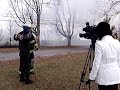 Woman at Fire Scene Angered by TV Reporter