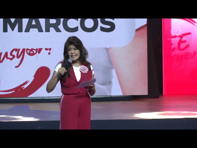 ‘Marcos ako’: Reelectionist Imee refutes family feud claims at start of 2025 campaign