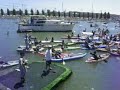 Barry Bonds hits foul near McCovey Cove going for #755