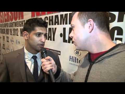 Amir Khan Interview 'I can see The fear in Lamonts eye's for iFILM LONDON / KHAN v PETERSON 2 (LONDON PRESS CONFERENCE)