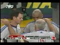 Boston Celtics' Kevin Garnett blocked Lamar Odom's shot attempt and the ball went to Ray Allen. Then Odom got frustrated and kind of tackled him to the ground. It's a flagrant foul and 1 game suspension to Lamar Odom. Also listen to KG when he blocks Lamar Odom. 12.20.07