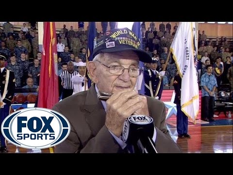 97-Year-Old WW2 Veteran Delivers Awesome National Anthem On Harmonica
