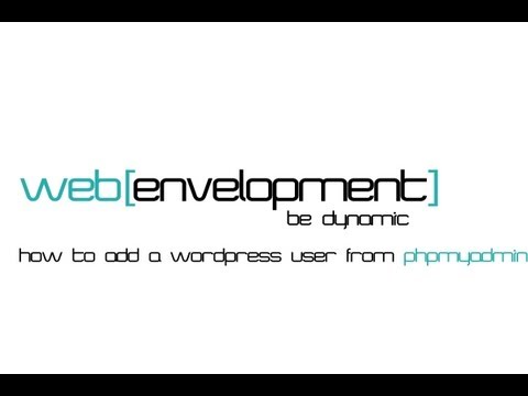 how to set md5 password in phpmyadmin