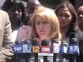 Attorney Bonita Zelman addresses the press re: 70 precinct