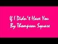 If I Didn't Have You  Lyrics