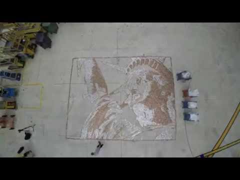 LONDON: August 20, 2015 As part of ‘The Big British Airways Take Off’, which features great value fares on flights and holidays, the airline has created the world's biggest piece of coin art. Six hundred thousand coins were delivered from a London bank va