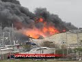 Hurricane Ike Yacht Facility Fire in Galveston, Texas  STOCK