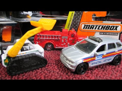 2014 J Matchbox Case Unboxing With Mack Fire Truck And More