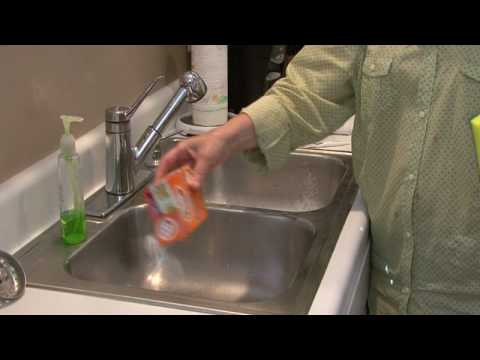 how to clean kitchen sink