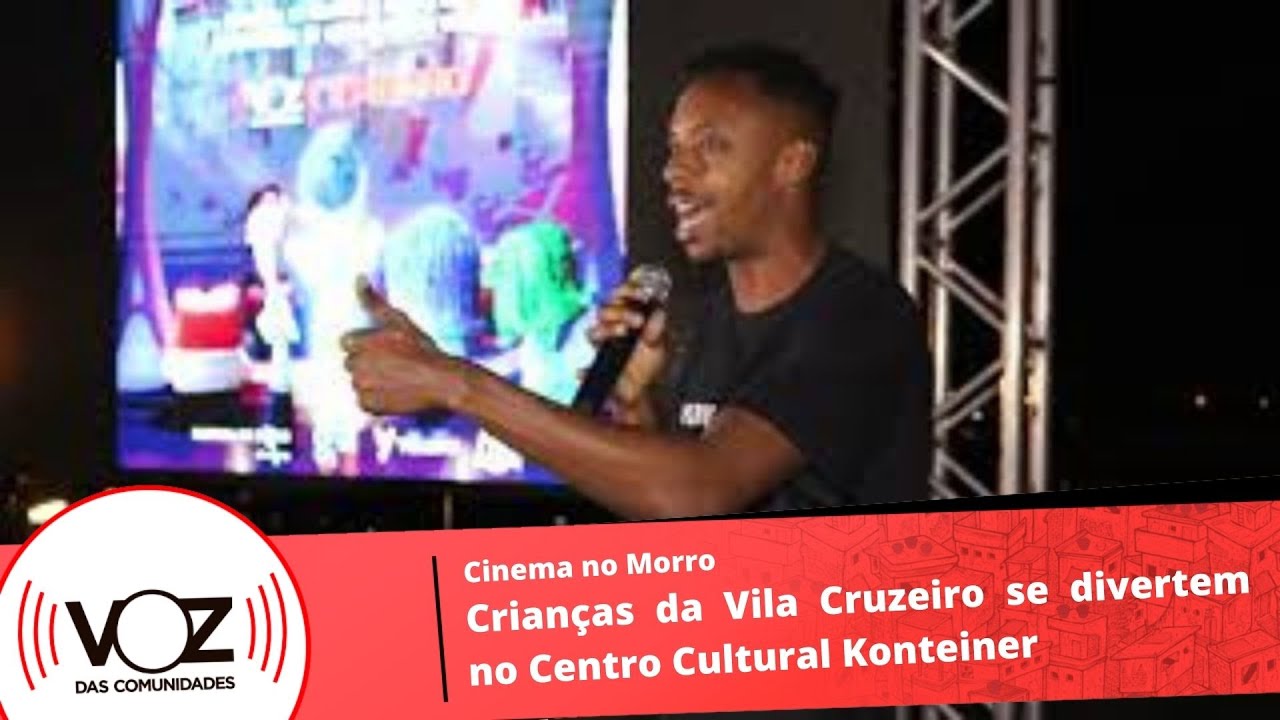 Cinema no Morro: Crianças da Vila Cruzeiro se divertem no Centro Cultural Konteiner