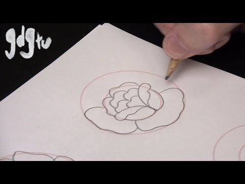 how to draw of a rose