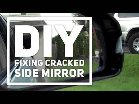 Sugru Fixes Side Mirror Crack (2006 Infiniti M35x)