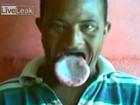 Long tongue, interesting and amazing man, weird guy