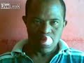 Long tongue, interesting man, weird guy