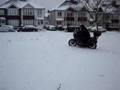 trabalhando na neve