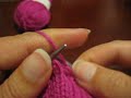 Alternating Eastern knit and purl