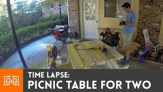 Time-Lapse: Building a picnic table for two