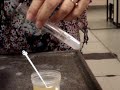 Heating of lead carbonate