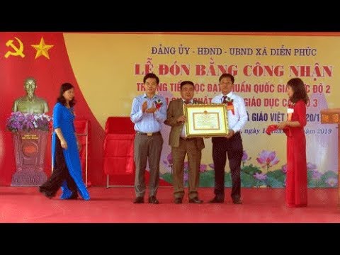 Trường Tiểu học Diễn Phúc Diễn Châu Nghệ An đón chuẩn Quốc gia mức độ 2